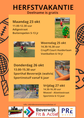 Activiteiten in de herfstvakantie