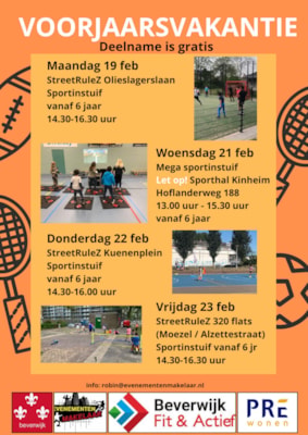 Activiteiten in de voorjaarsvakantie