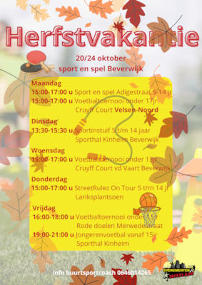 Activiteiten herfstvakantie